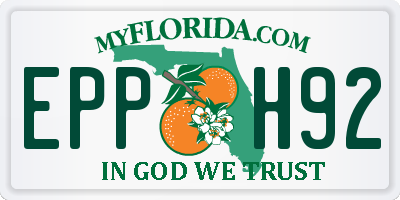 FL license plate EPPH92