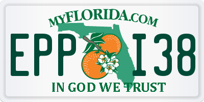FL license plate EPPI38