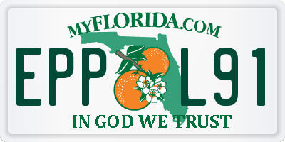 FL license plate EPPL91