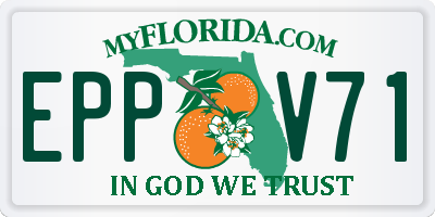FL license plate EPPV71