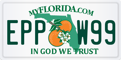 FL license plate EPPW99