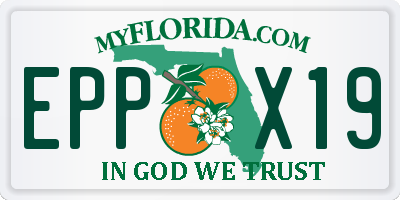 FL license plate EPPX19