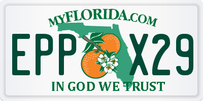 FL license plate EPPX29