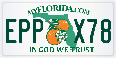 FL license plate EPPX78