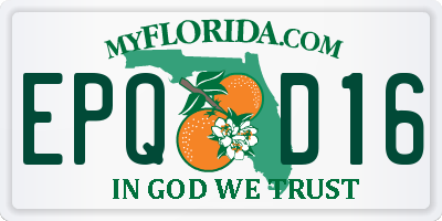 FL license plate EPQD16