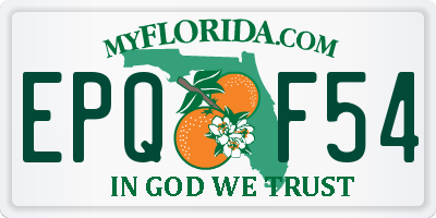 FL license plate EPQF54