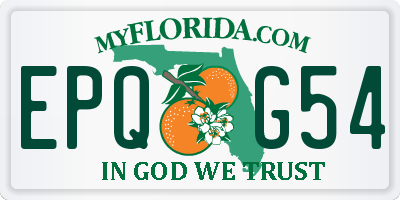 FL license plate EPQG54