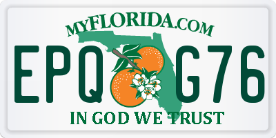FL license plate EPQG76