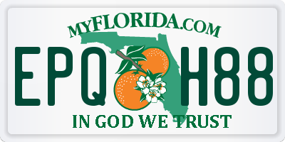 FL license plate EPQH88