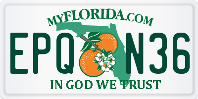 FL license plate EPQN36