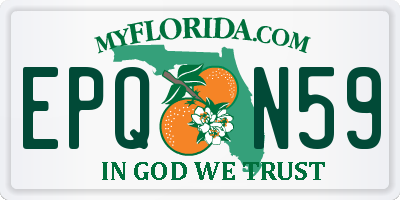 FL license plate EPQN59