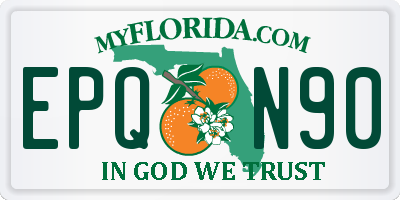 FL license plate EPQN90