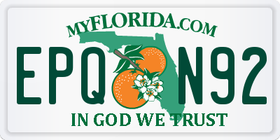 FL license plate EPQN92