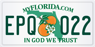 FL license plate EPQO22