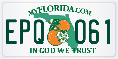FL license plate EPQO61