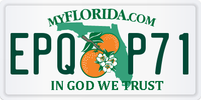 FL license plate EPQP71