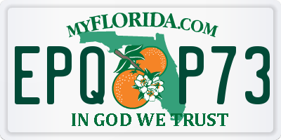 FL license plate EPQP73