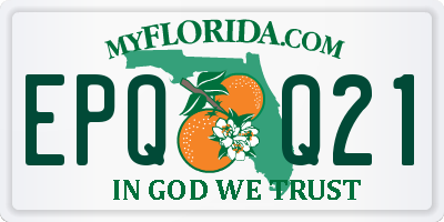 FL license plate EPQQ21