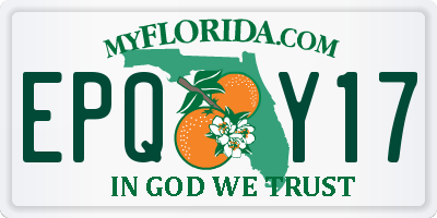 FL license plate EPQY17