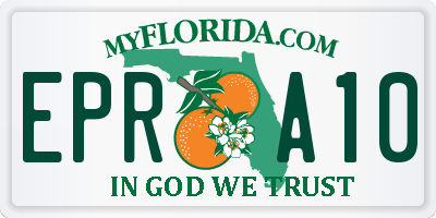 FL license plate EPRA10