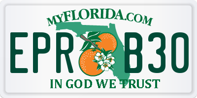 FL license plate EPRB30