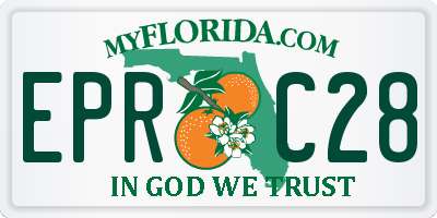 FL license plate EPRC28