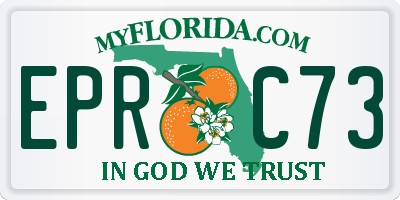 FL license plate EPRC73