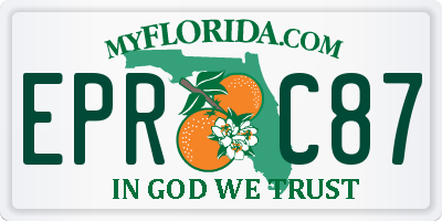FL license plate EPRC87