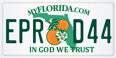 FL license plate EPRD44