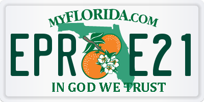 FL license plate EPRE21