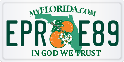 FL license plate EPRE89