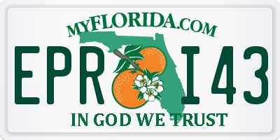 FL license plate EPRI43