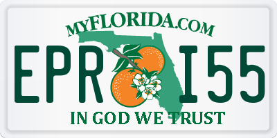 FL license plate EPRI55