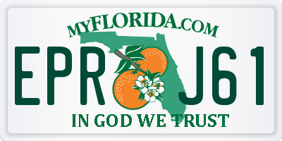 FL license plate EPRJ61