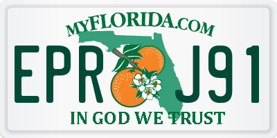 FL license plate EPRJ91