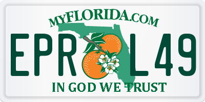 FL license plate EPRL49