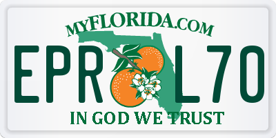 FL license plate EPRL70