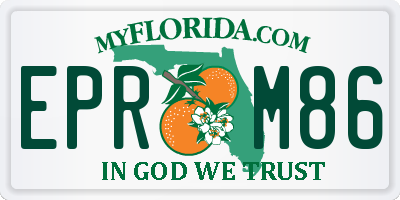 FL license plate EPRM86