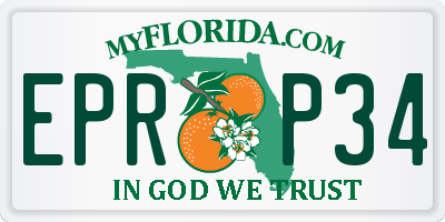 FL license plate EPRP34