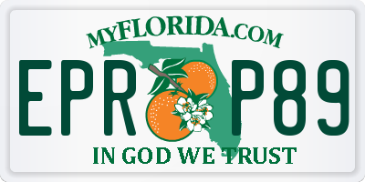 FL license plate EPRP89