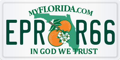 FL license plate EPRR66