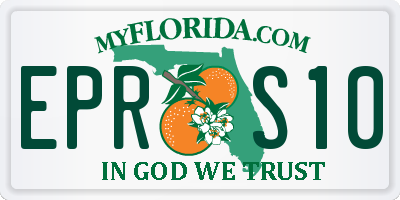 FL license plate EPRS10