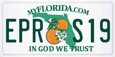 FL license plate EPRS19
