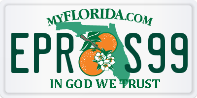 FL license plate EPRS99