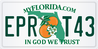 FL license plate EPRT43