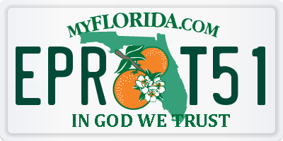 FL license plate EPRT51