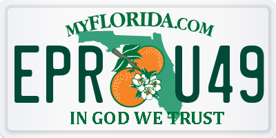 FL license plate EPRU49