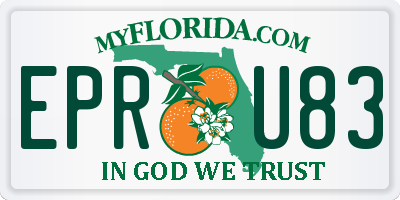 FL license plate EPRU83