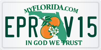FL license plate EPRV15