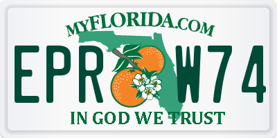 FL license plate EPRW74